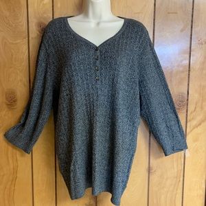 Rebecca Malone Sweater - Gray - 3X